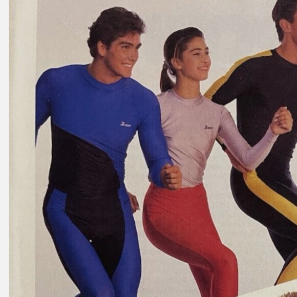 Vintage 80s 90s Sport Europa Spandex Aerobics Bodysuit Leotard Stirrup sz S - Picture 9 of 9
